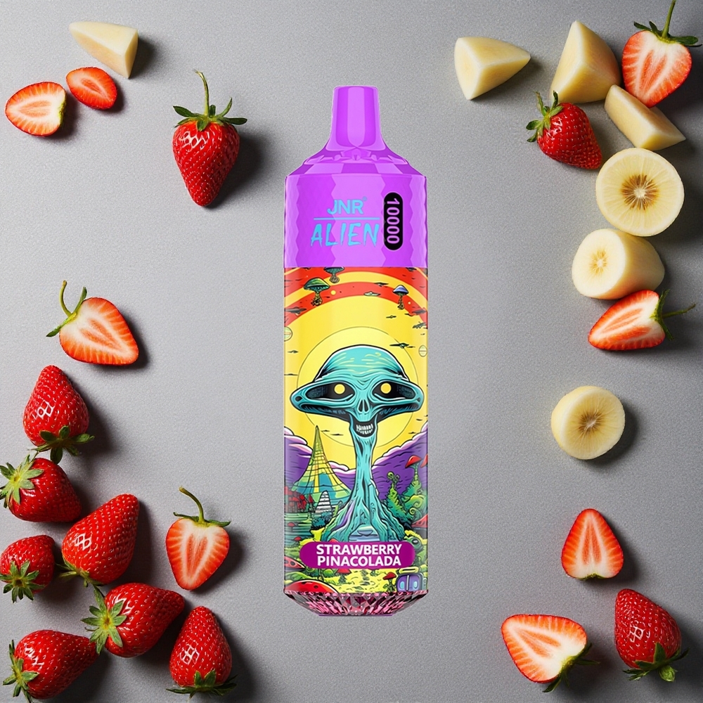JNR Alien 10000 Puffs Mansikka-Pina Colada Finland wholesale 850mAh Type-C Nopea Lataus
