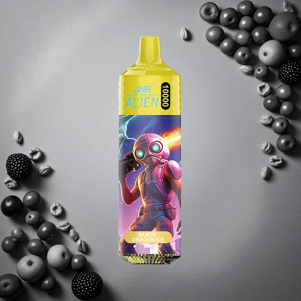 JNR Alien 10000 Puffs Musta Lohikäärme Jää Finland wholesale 850mAh Akku 20ml Nestemä