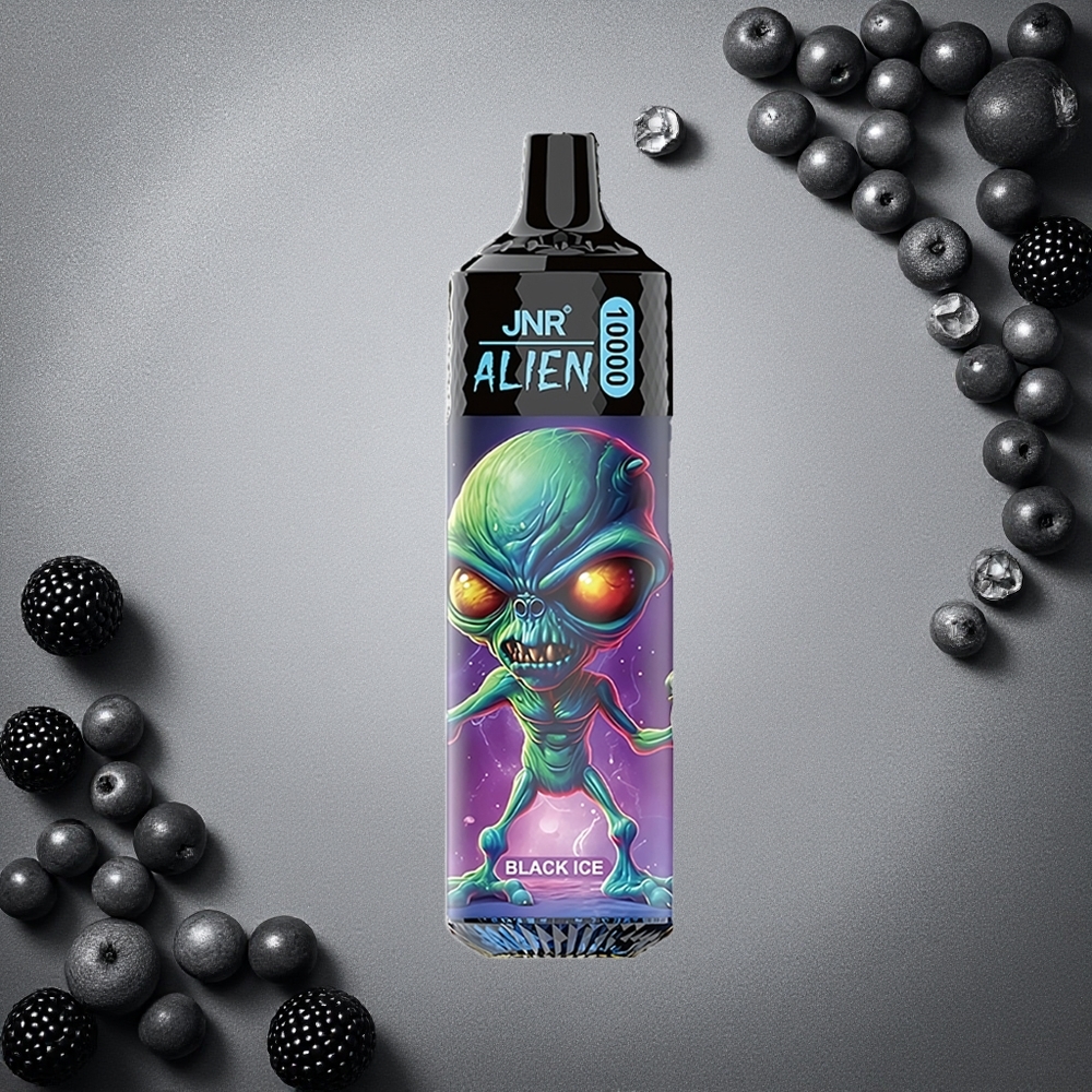 JNR Alien 10000 Puffs Musta jää Finland wholesale 850mAh Akku