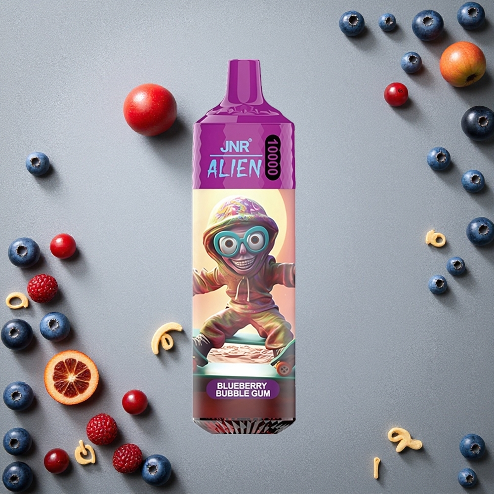 JNR Alien 10000 Puffs Mustikka Kuplakumi Finland wholesale 850mAh Akku RGB-valot