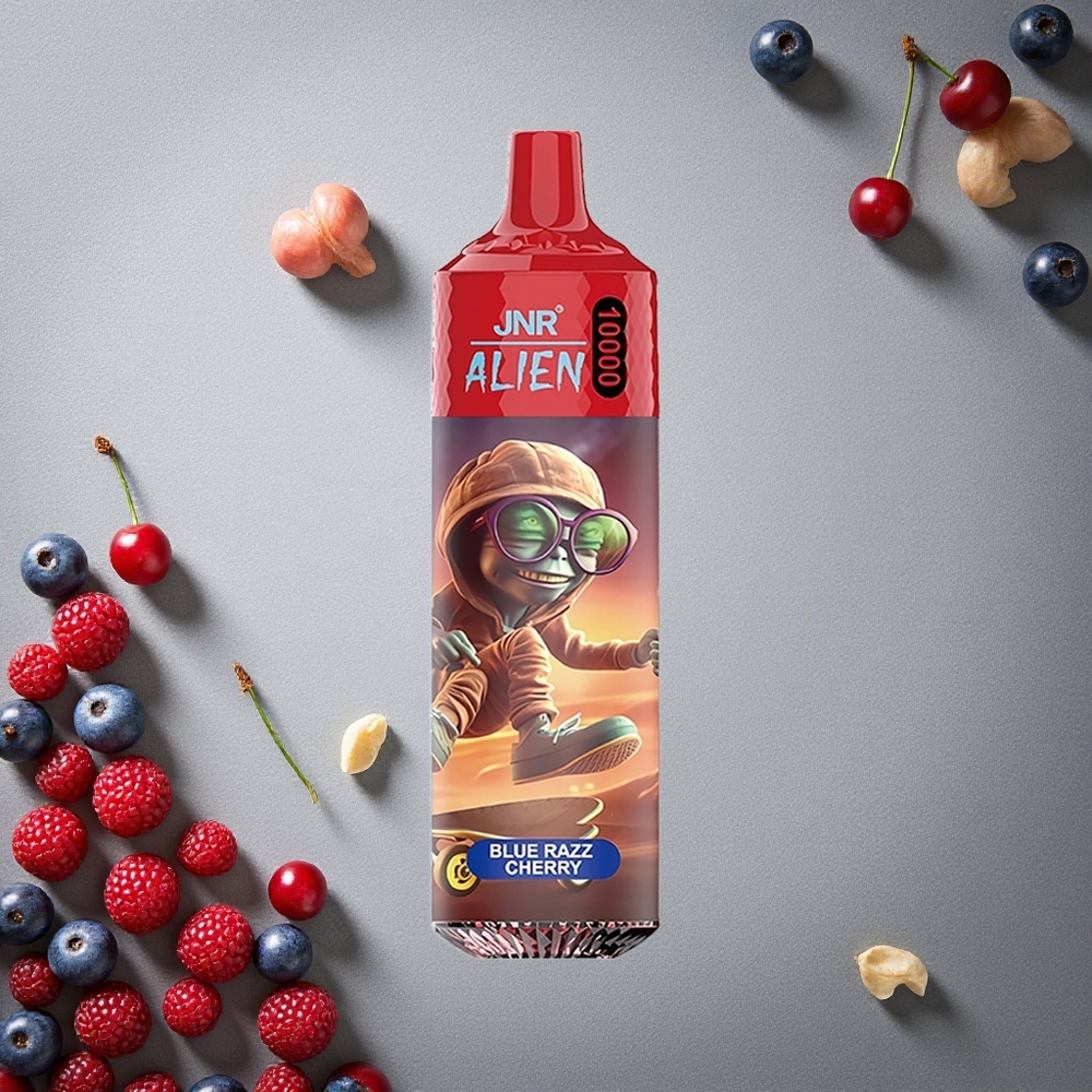 JNR Alien 10000 Puffs Sininen Vadelma-Kirsikka Finland wholesale 850mAh Type-C