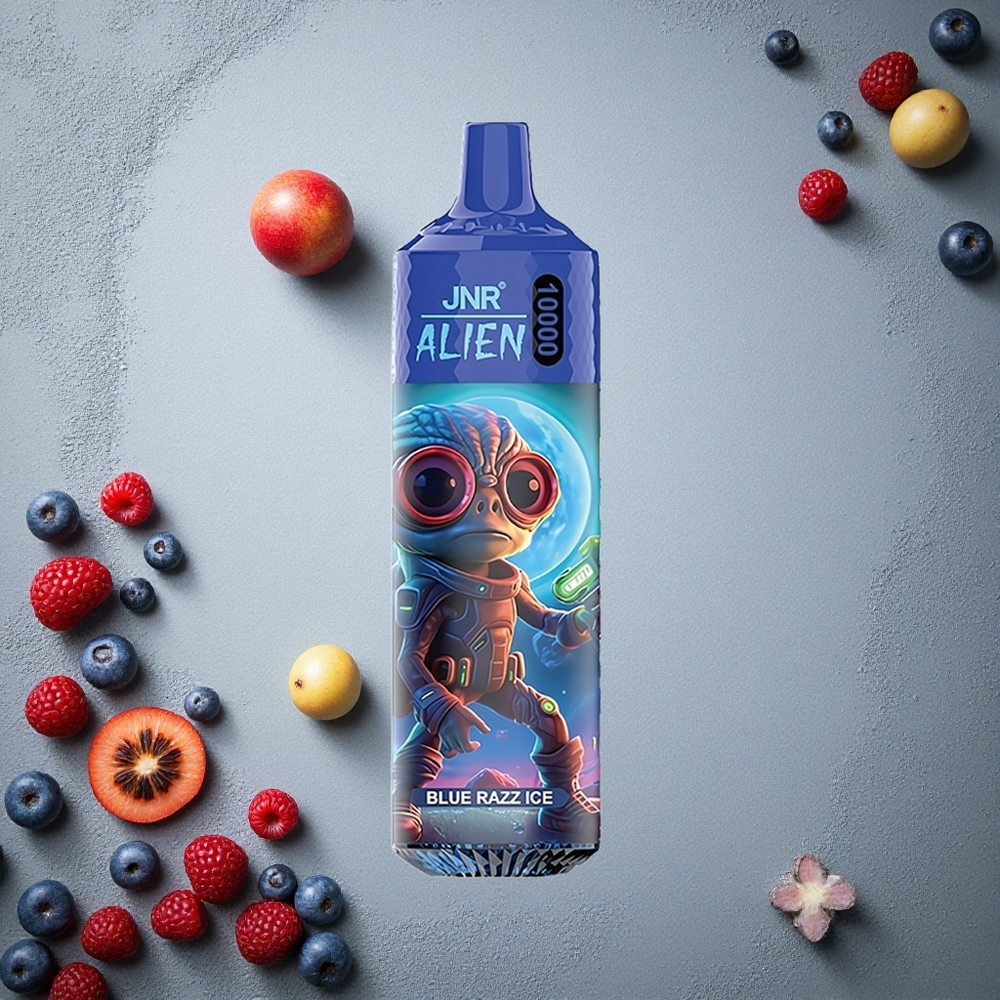 JNR Alien 10000 Puffs Sininen vadelma jää Finland wholesale 850mAh Type-C