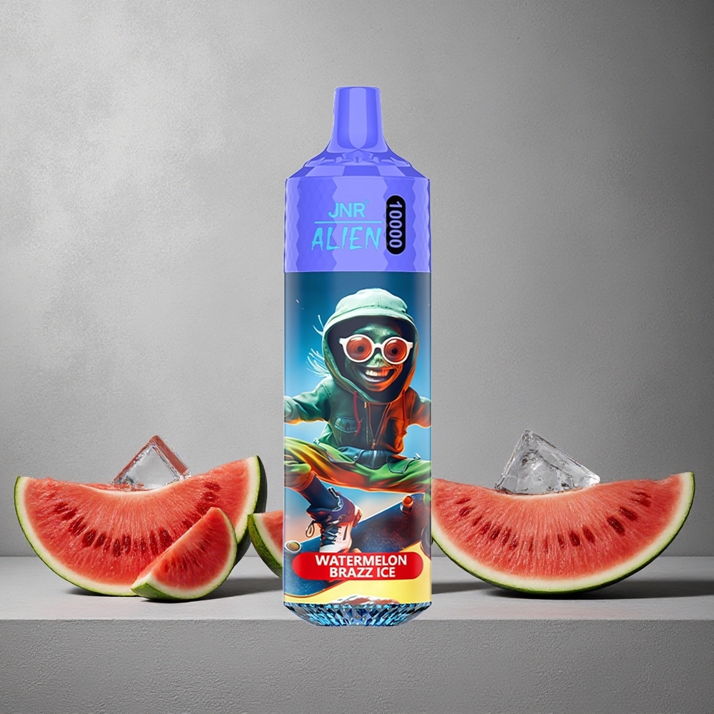JNR Alien 10000 Puffs Vesimeloni Brazz Ice 850mAh Akku Finland wholesale RGB-valot