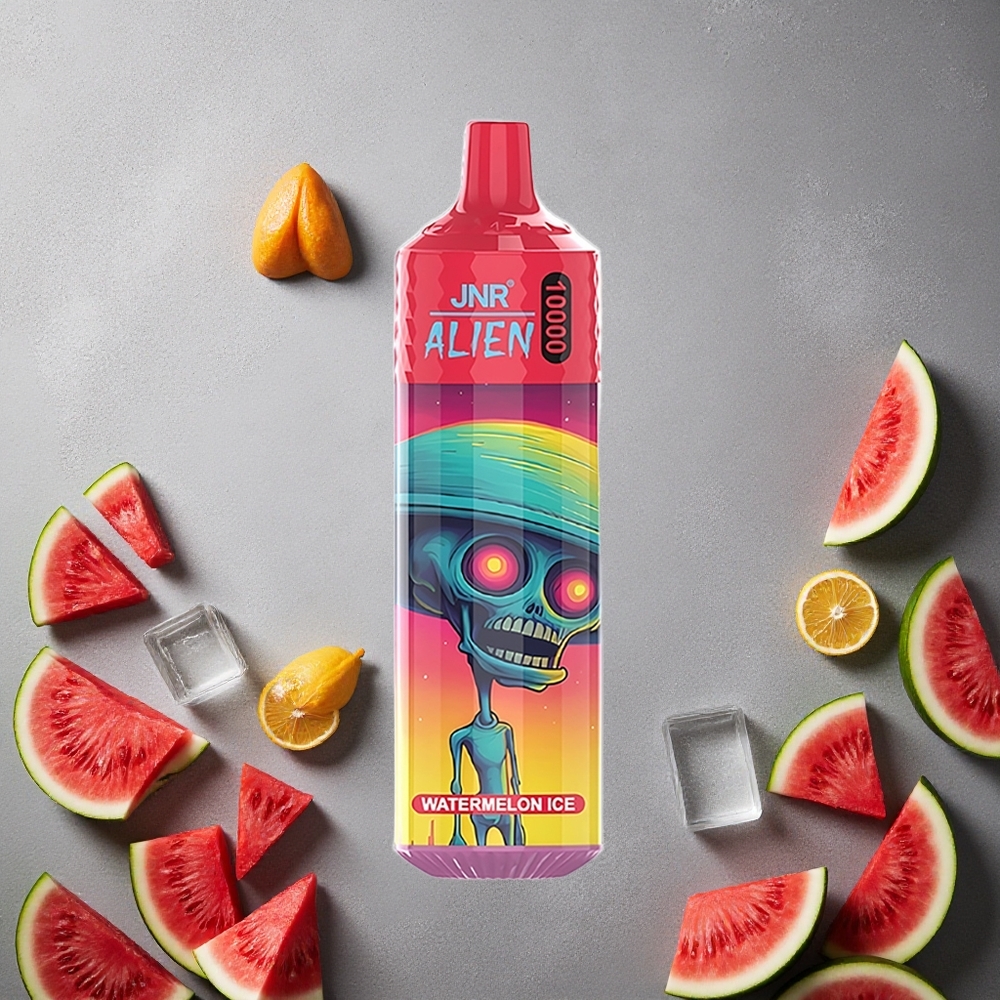JNR Alien 10000 Puffs Vesimeloni-Jää 20ml E-liuos Finland wholesale RGB-valot
