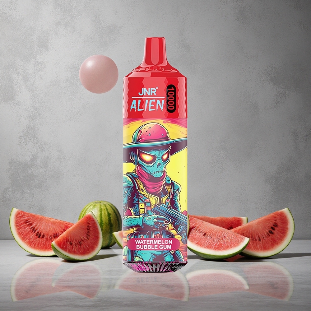 JNR Alien 10000 Puffs Vesimeloni Karkku Kertakäyttöinen Vape Finland wholesale 850mAh Akku