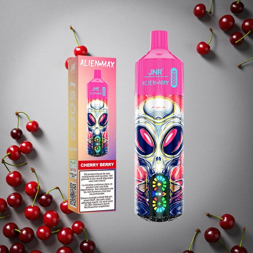 JNR Alien Max 18000 Puffs Kirsikka-Marja Finland wholesale Älykäs LED-näyttö & Kaksoissydän