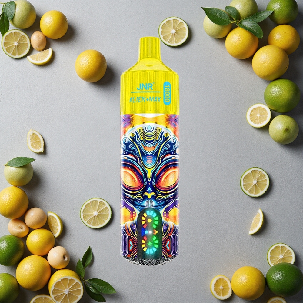 JNR Alien Max 18000 Puffs Sitruuna & Lime Finland wholesale Älykäs LED-näyttö, Kaksoisverkokäämi