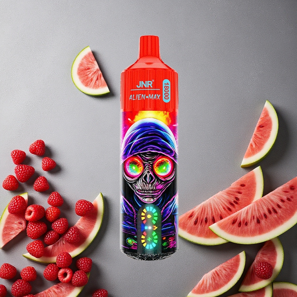 JNR Alien Max 18000 Puffs Vadelma-Arbuusi-Jää Finland wholesale Älykäs LED-näyttö & Kaksois-Mesh Käämit
