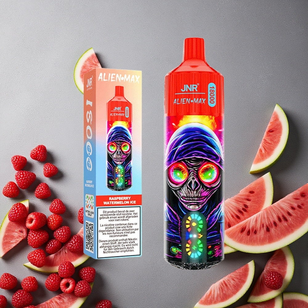 JNR Alien Max 18000 Puffs Vadelma-Arbuusi-Jää Finland wholesale Älykäs LED-näyttö & Kaksois-Mesh Käämit