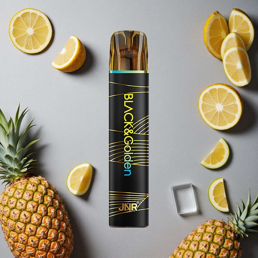JNR Black&Golden 800 Puffs Kertakäyttöinen Vape Ananasjäätä Finland wholesale 550mAh Akku 2ml Nestemäärä