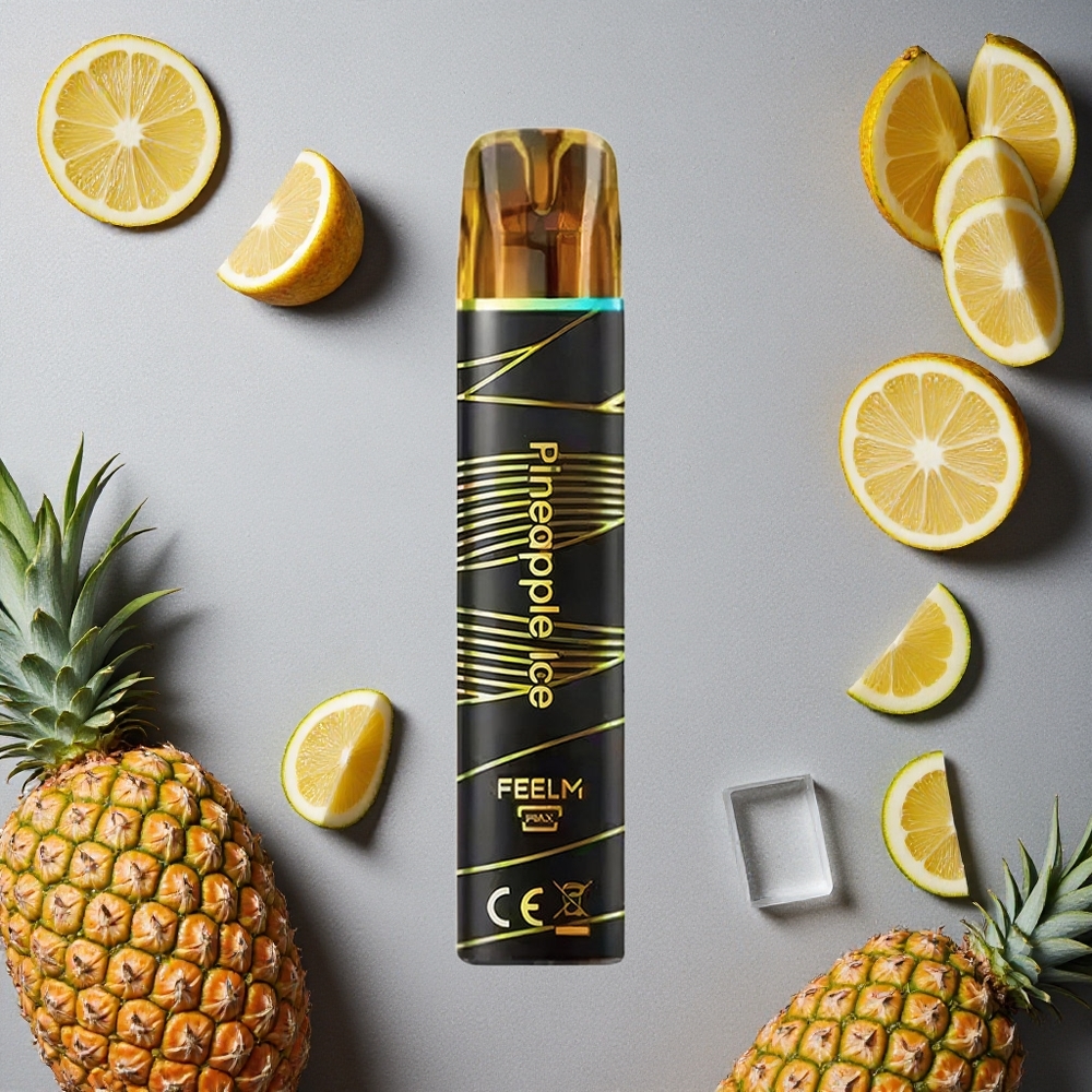 JNR Black&Golden 800 Puffs Kertakäyttöinen Vape Ananasjäätä Finland wholesale 550mAh Akku 2ml Nestemäärä