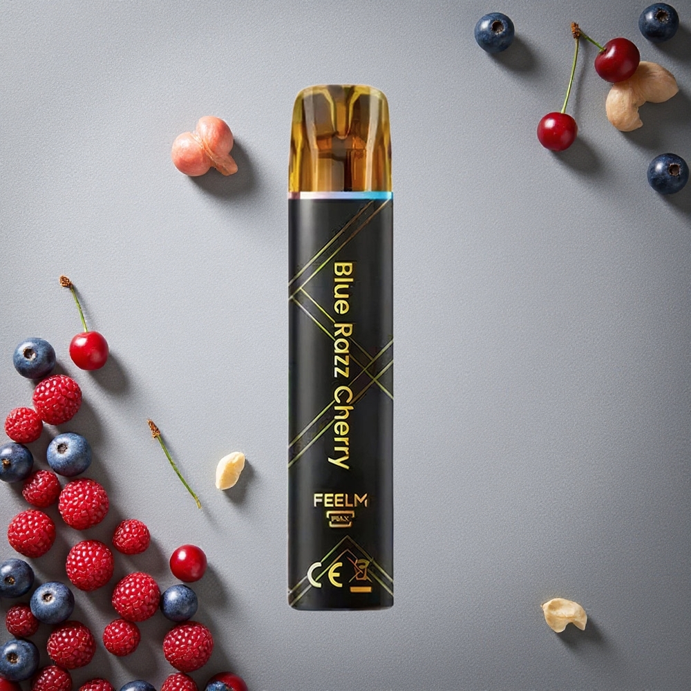 JNR Black&Golden 800 Puffs Kertakäyttöinen Vape Sininen Vadelma-Kirsikka Finland wholesale TPD sertifioitu