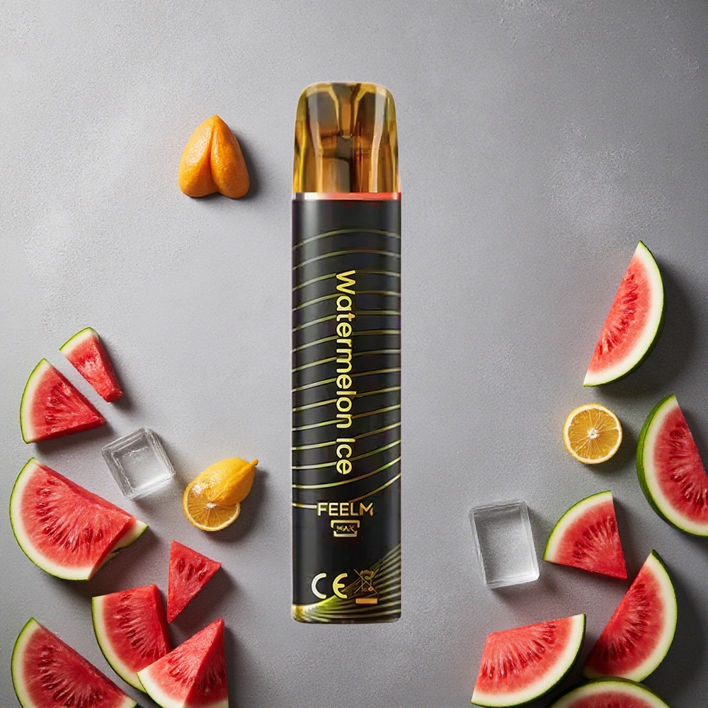 JNR Black&Golden 800 Puffs Kertakäyttöinen Vape Vesimeloni-Jää Finland wholesale 550mAh
