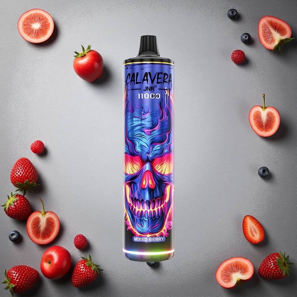 JNR Calavera 11000 Puffs Kertakäyttöinen Vape Sekalevänmarja Finland wholesale 21ml Nestekapasiteetti Type-C lataus