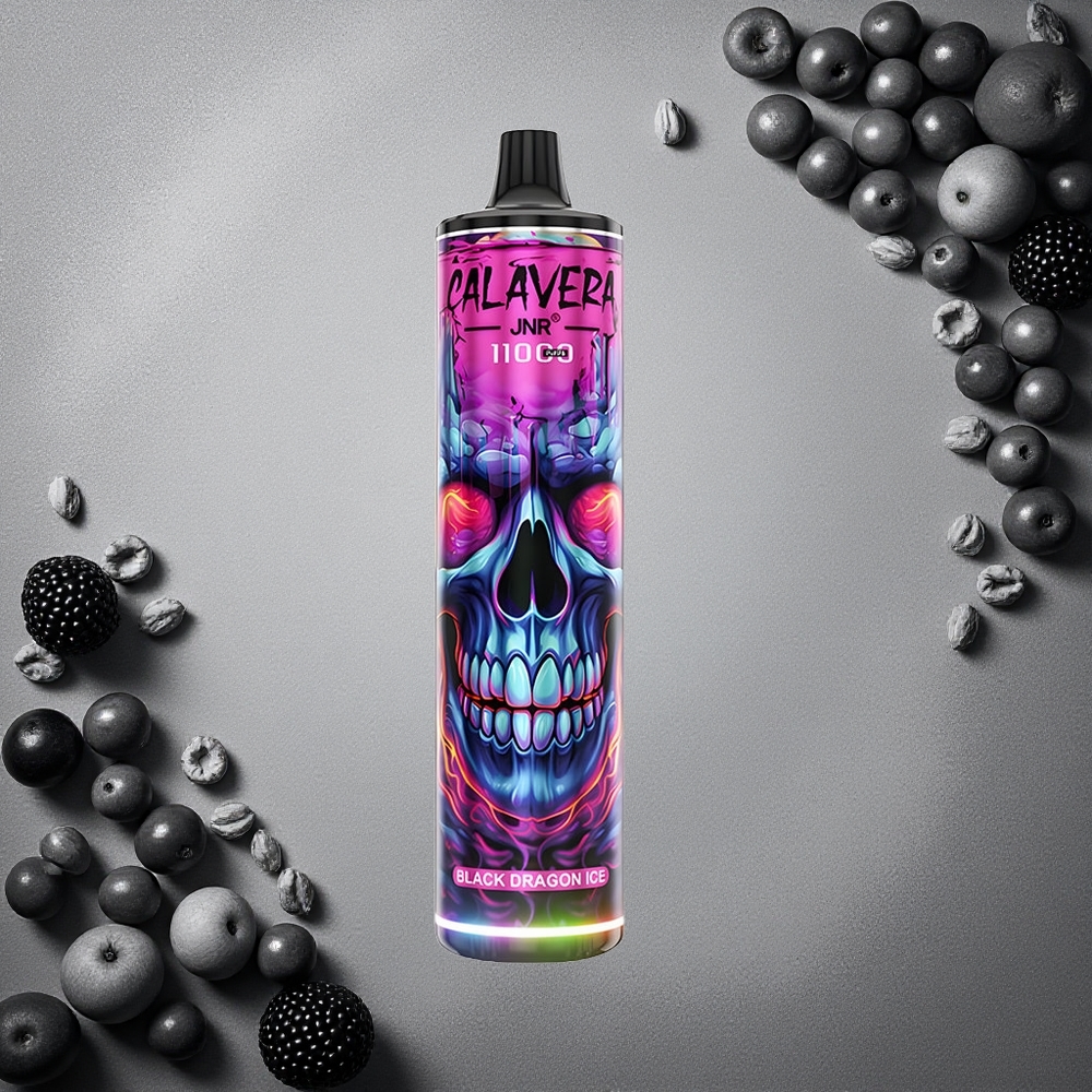 JNR Calavera 11000 Puffs Musta Lohikäärme Jää Finland wholesale Type-C-latausliitin 21ml Nestemäärä