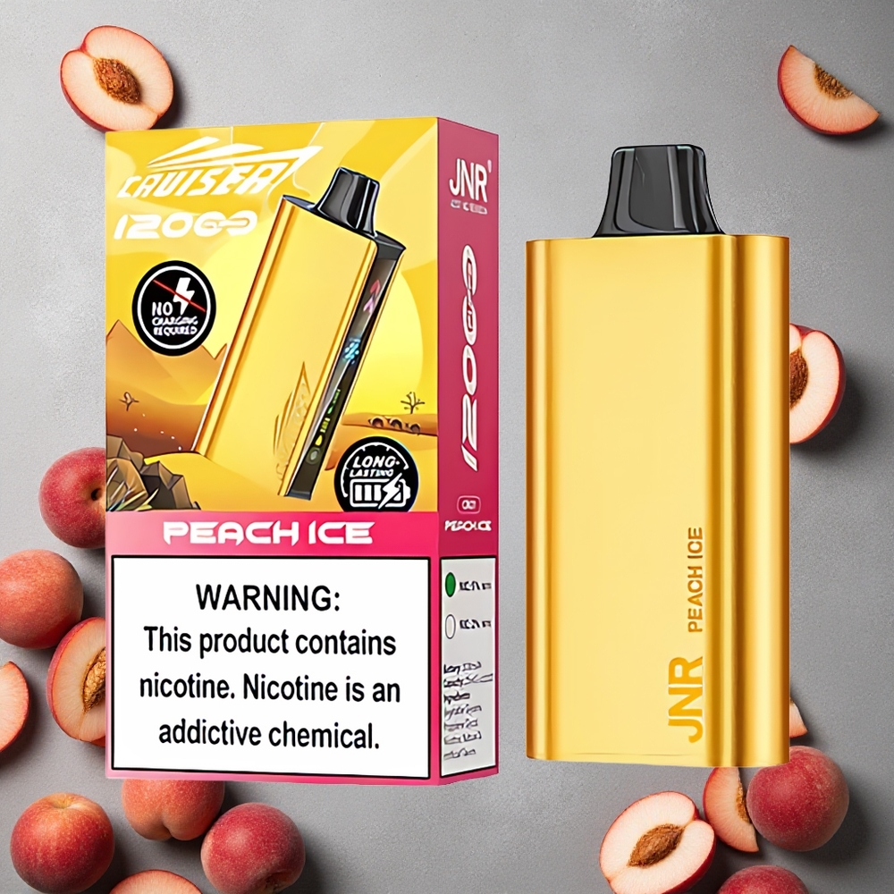 JNR Cruiser 12000 Puffs Persikka-Jää -kombinaatio Finland wholesale 3500 mAh Akku