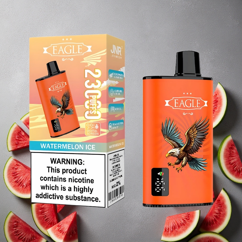JNR EAGLE Smart 23000 Puffs Kertakäyttöinen Vape Vesimeloni-Jää Finland wholesale 1.0ohm Mesh Käämi Säädettävä Ilmanvaihto
