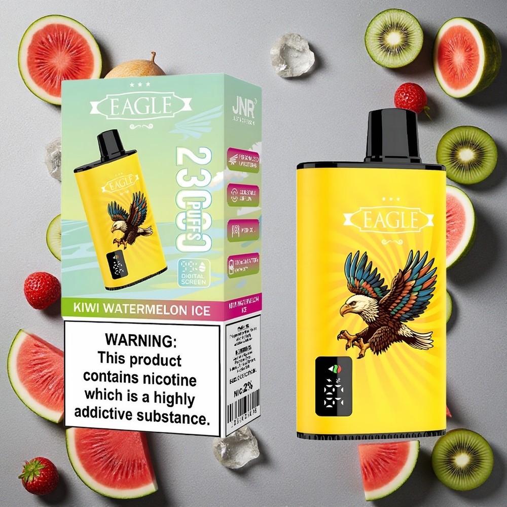 JNR EAGLE Smart 23000 Puffs Kivi-Vesimeloni-Jää Finland wholesale Näyttö Säädettävä Ilmanvirtaus