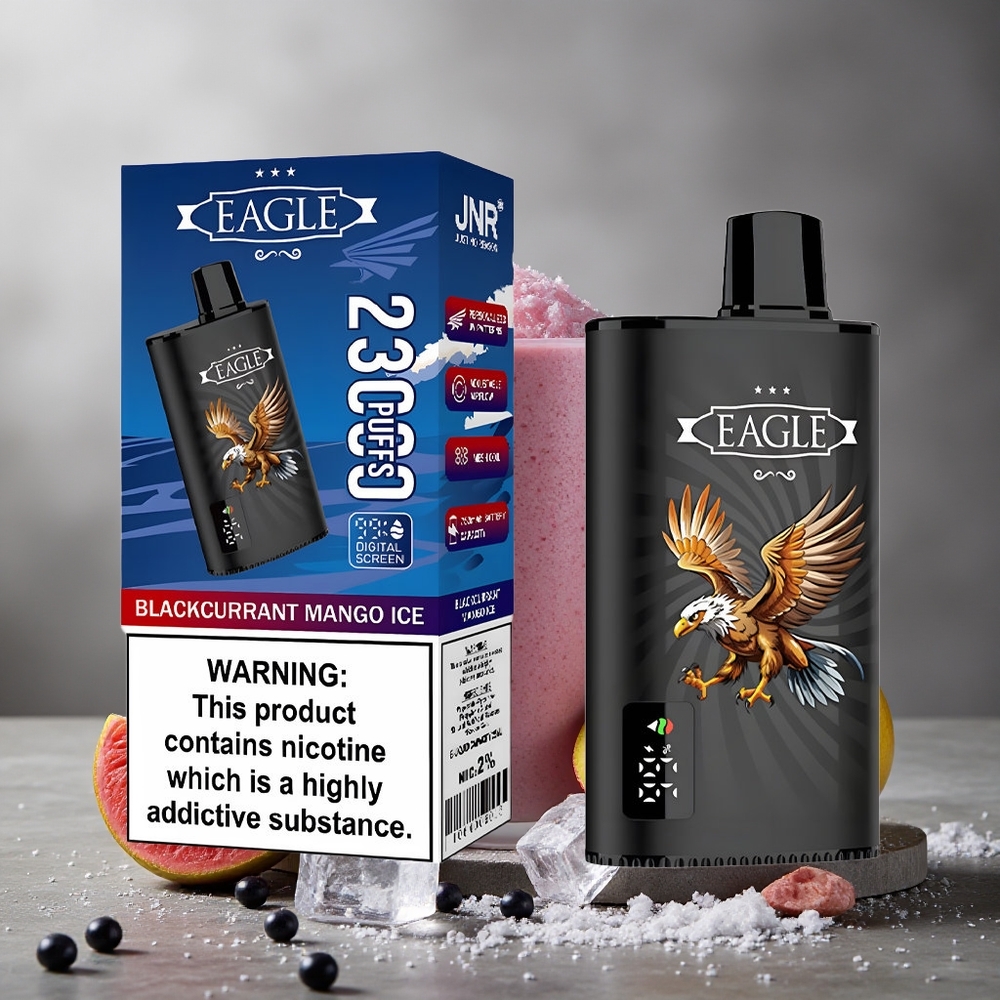 JNR EAGLE Smart 23000 Puffs Mustikka Mango Jää Finland wholesale 1.0ohm Mesh Coil & Säädettävä Ilmanvirtaus