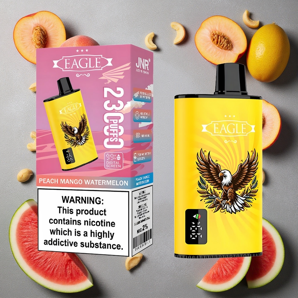JNR EAGLE Smart 23000 Puffs Pehka Mango Vesimeloni Finland wholesale Digitaalinäyttö 1.0ohm Mesh-käämi