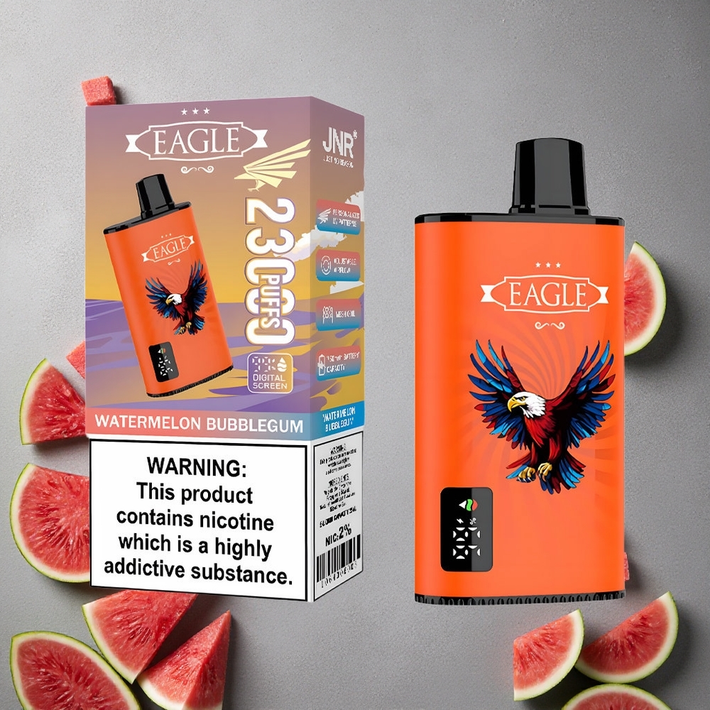 JNR EAGLE Smart 23000 Puffs vesimeloni-kuplakumia Digital Screen Finland wholesale 1.0ohm Mesh Coil