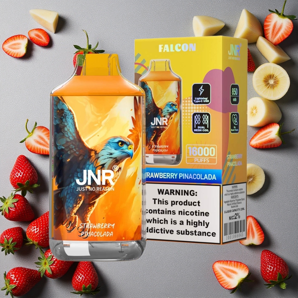 JNR Falcon 16000 Puffs Ananas-Kookos Mansikka Finland wholesale 850 mAh Akku 22ml Nestemäärä