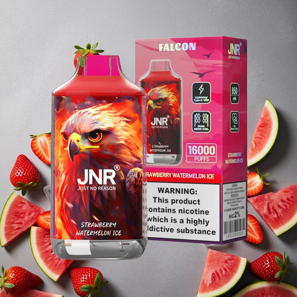 JNR Falcon 16000 Puffs Mansikka-Arbuusi-Jää Suomi wholesale 850 mAh Akku 22ml Nestemäärä