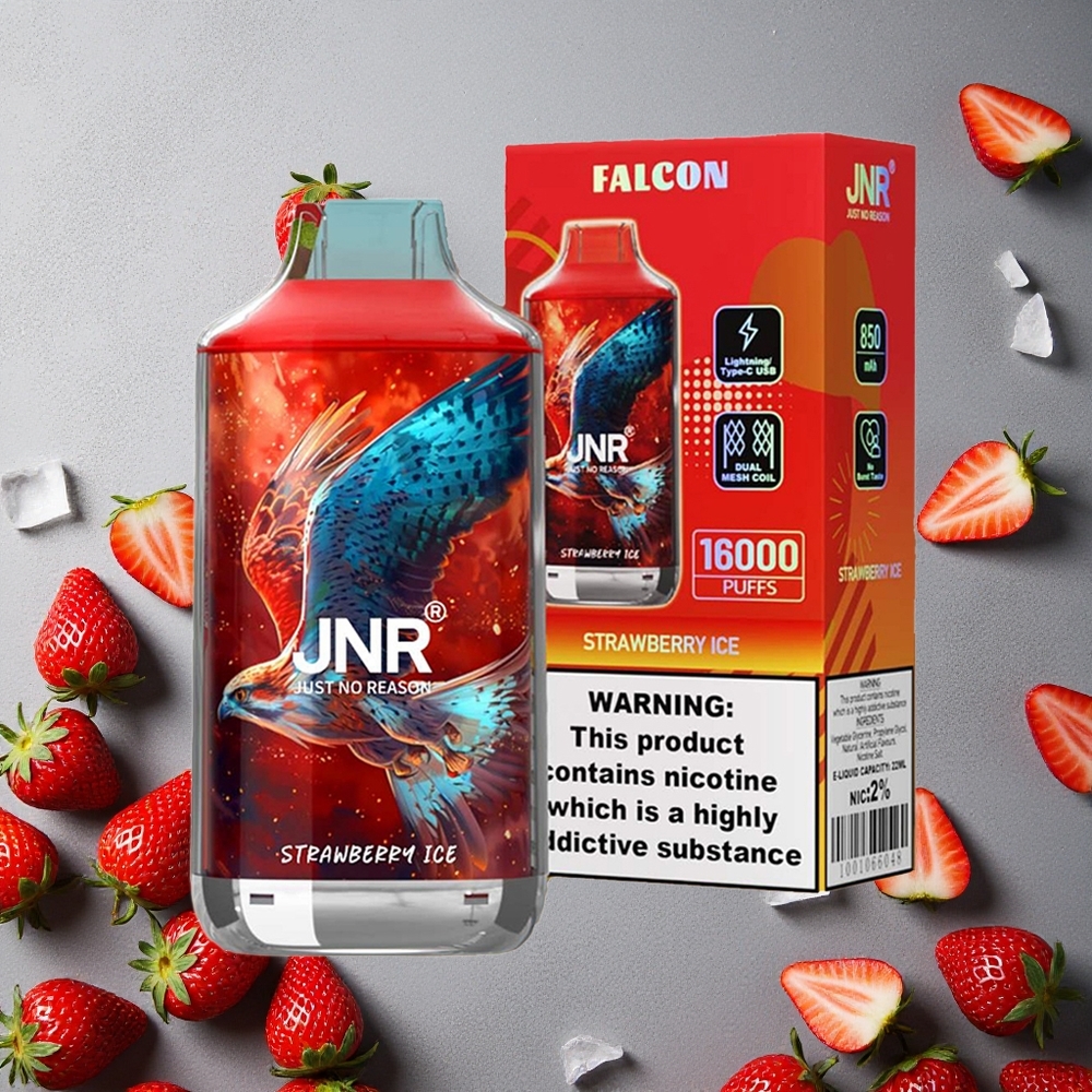 JNR Falcon 16000 Puffs Strawberry Ice Suomi Finland wholesale 850 mAh & 22ml