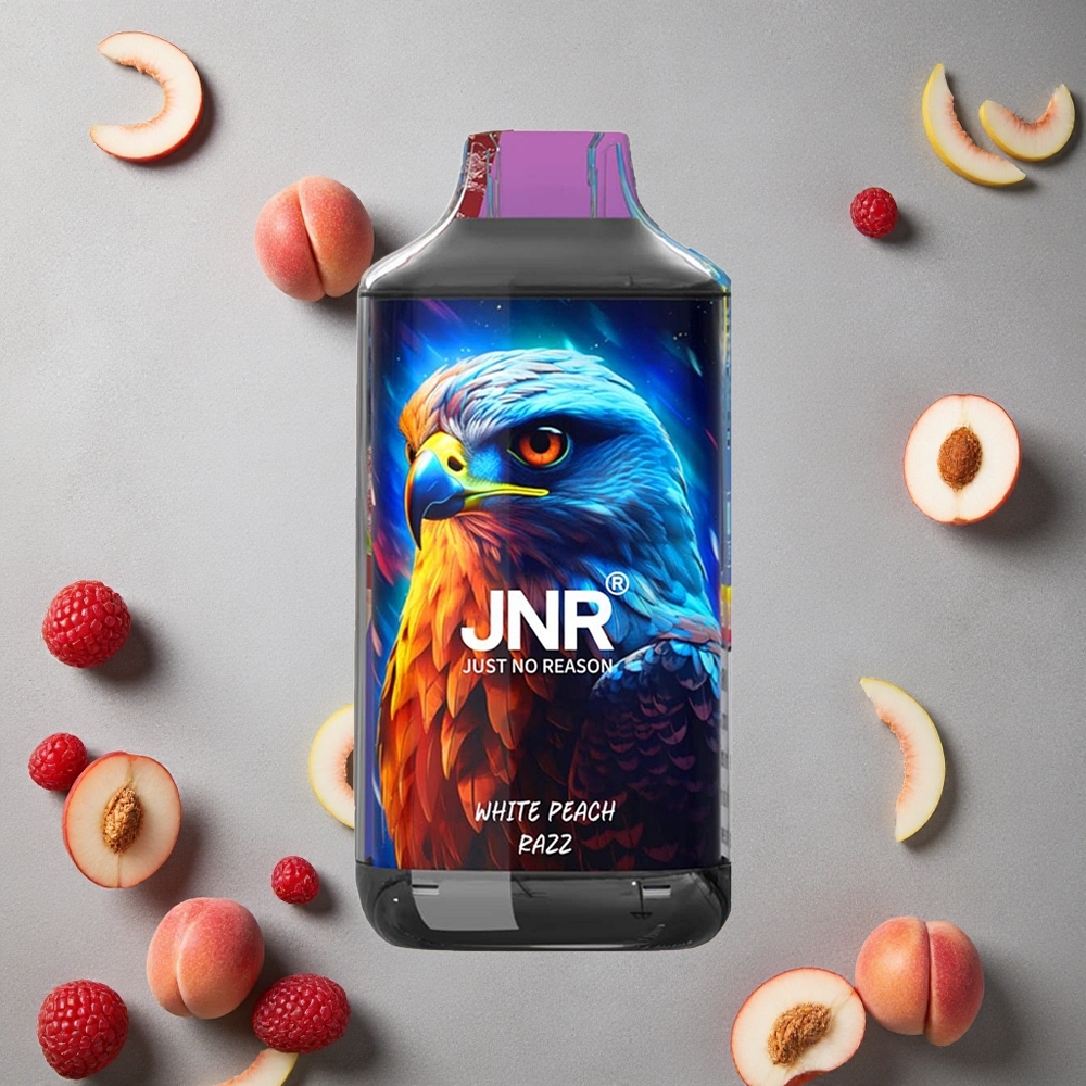 JNR Falcon 16000 Puffs Valkoinen Persikka Razz Finland wholesale Dual Mesh Coil & 22ml