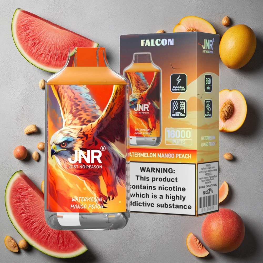 JNR Falcon 16000 Puffs Vesimeloni Mango Persikka Finland wholesale 850 mAh 22ml