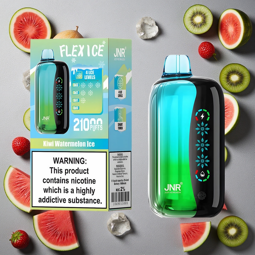 JNR Flex Ice 21000 Puffs Kertakäyttöinen Vape Kiivi Vesimeloni Jää Finland wholesale 26ml Nestemäki