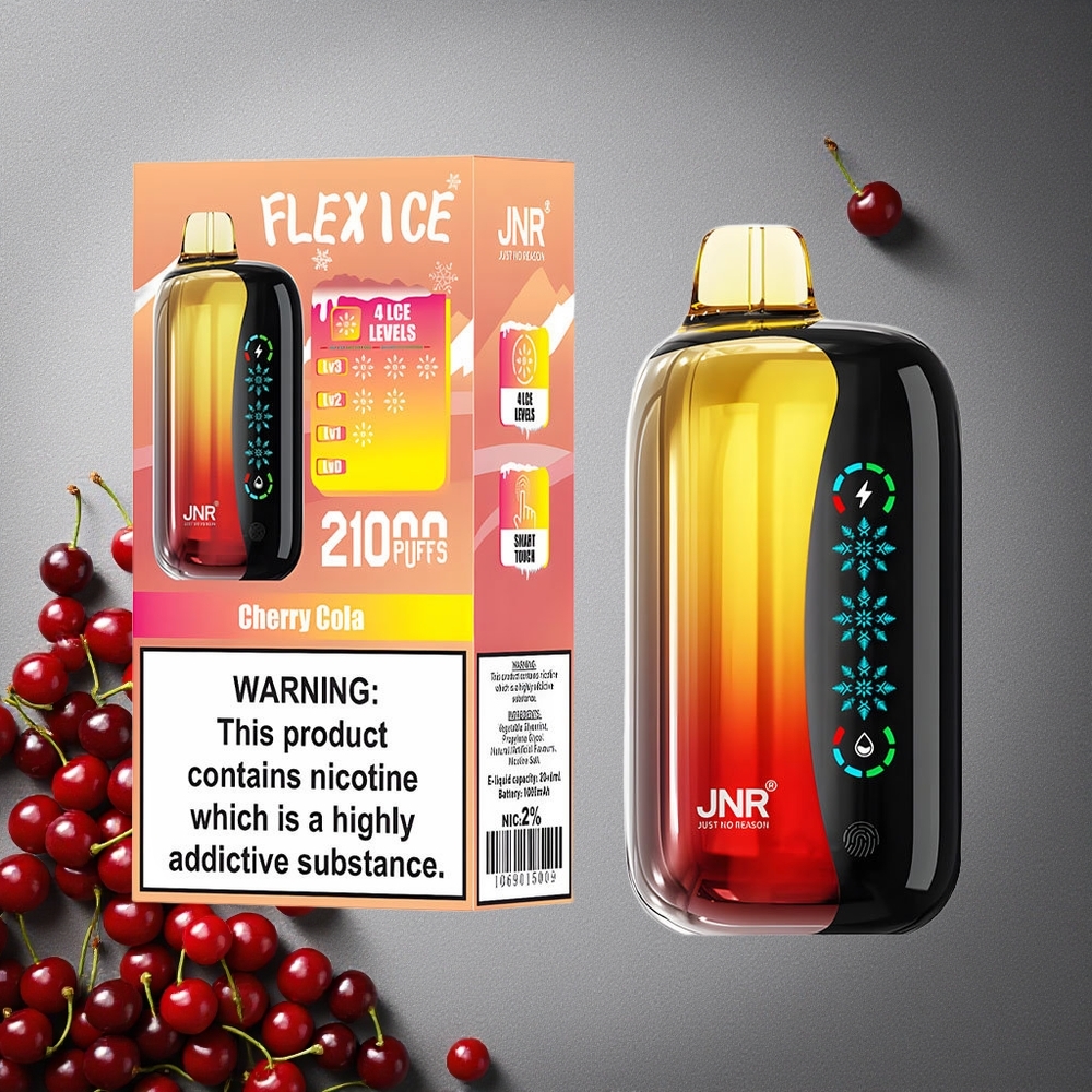 JNR Flex Ice 21000 Puffs Kertakäyttöinen Vape Kirsikka-Kola Finland wholesale 26ml Nestemäinen