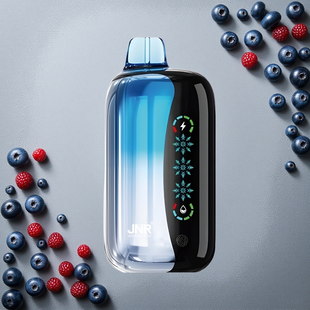JNR Flex Ice 21000 Puffs Kertakäyttöinen Vape Mustikkajää Finland wholesale Säädettävä Ilmavirta 26ml E-neste