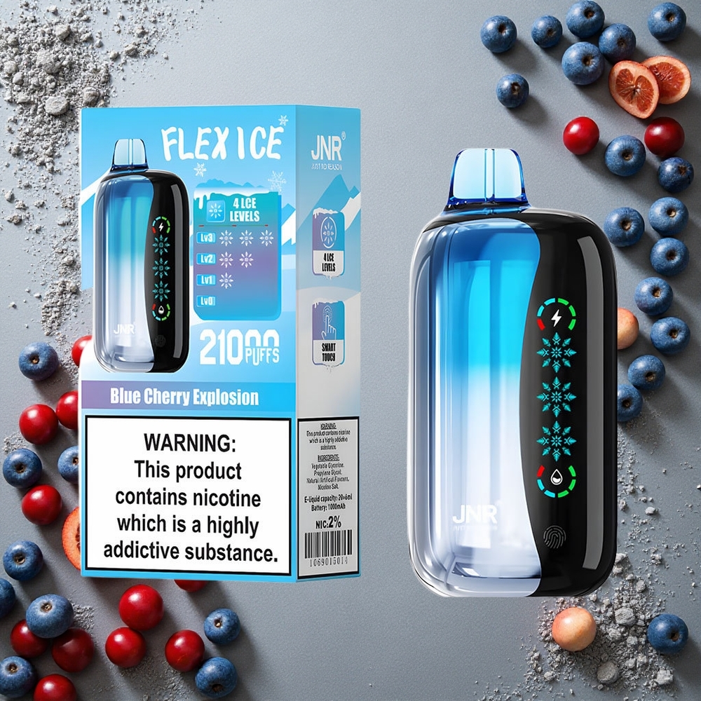 JNR Flex Ice 21000 Puffs Kertakäyttöinen Vape Sininen Kirsikan Räjähdys Finland wholesale Säädettävä Ice