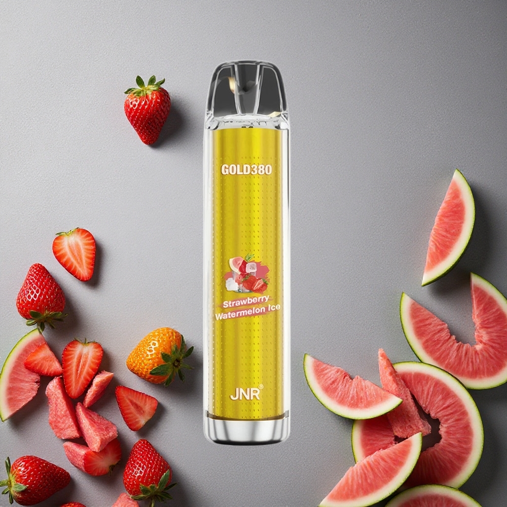 JNR Gold380 6000 Puffs Kertakäyttöinen Vape Mansikka-Vesimeloni-Jää Finland wholesale 1500mAh Akku 13ml Nestemäärä