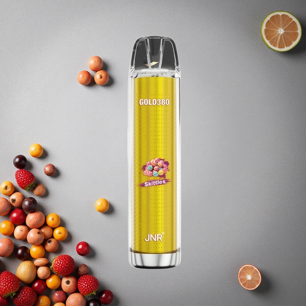 JNR Gold380 6000 Puffs Kertakäyttöinen Vape Skittles-maku Finland wholesale 13ml nestemäisessä tilavuudessa