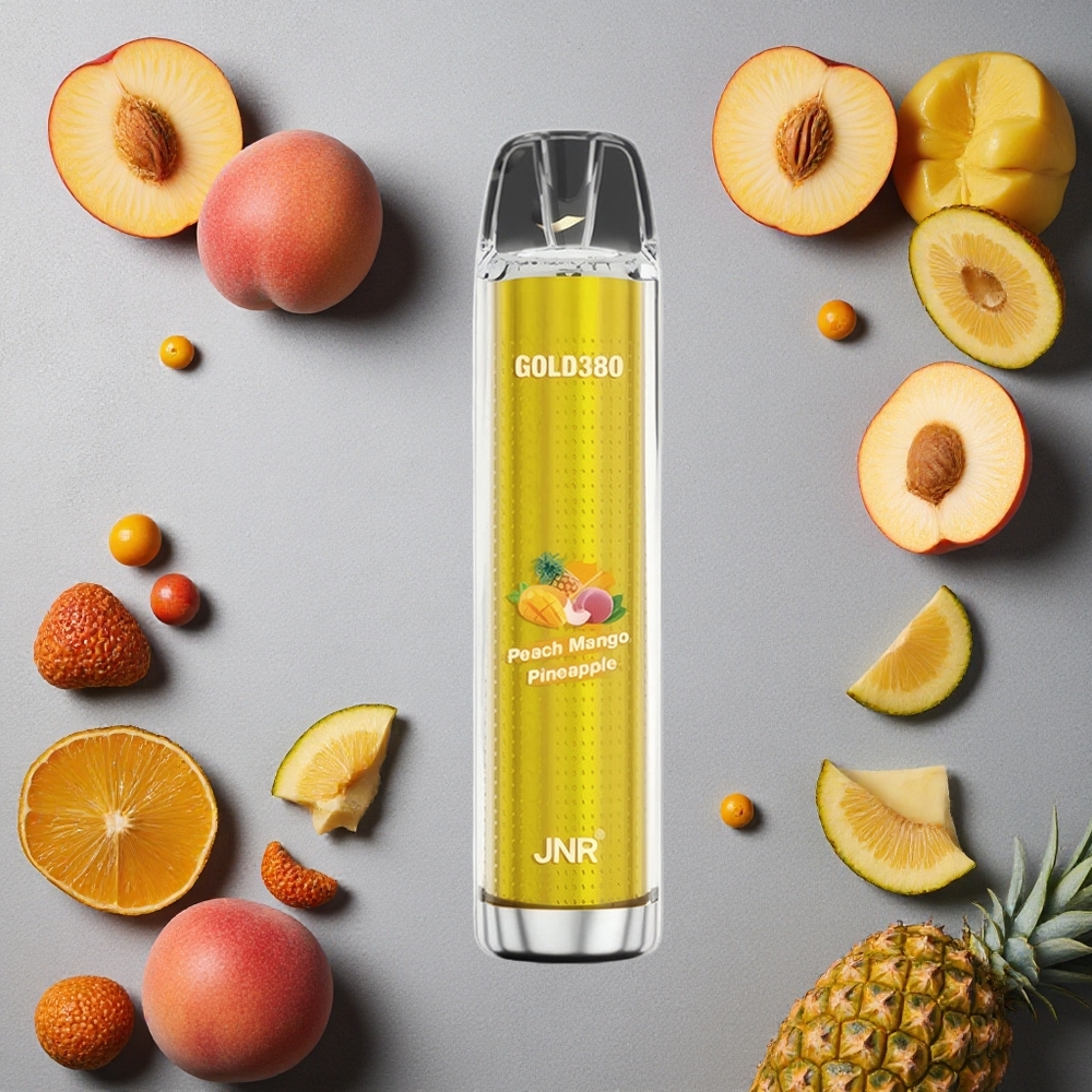 JNR Gold380 6000 Puffs Puffs Persikka Mango Ananas Finland wholesale 1500mAh Akku 13ml Nestemäärä