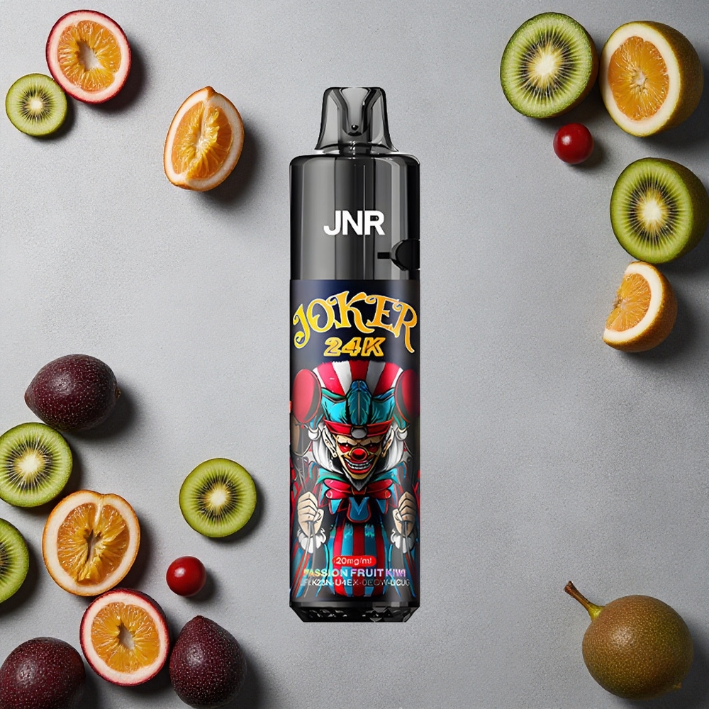 JNR Joker 24K Puffs Kertakäyttöinen Vape Passiohedelmä Kiivi Finland wholesale 800mAh Akku 2% Nikotiinia