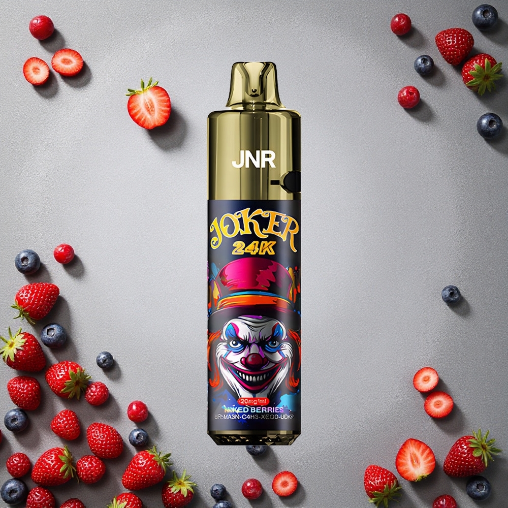 JNR Joker 24K Puffs Kertakäyttöinen Vape Sekalaiset Marjat Finland wholesale 800mAh Akku 2% Nikotiinia