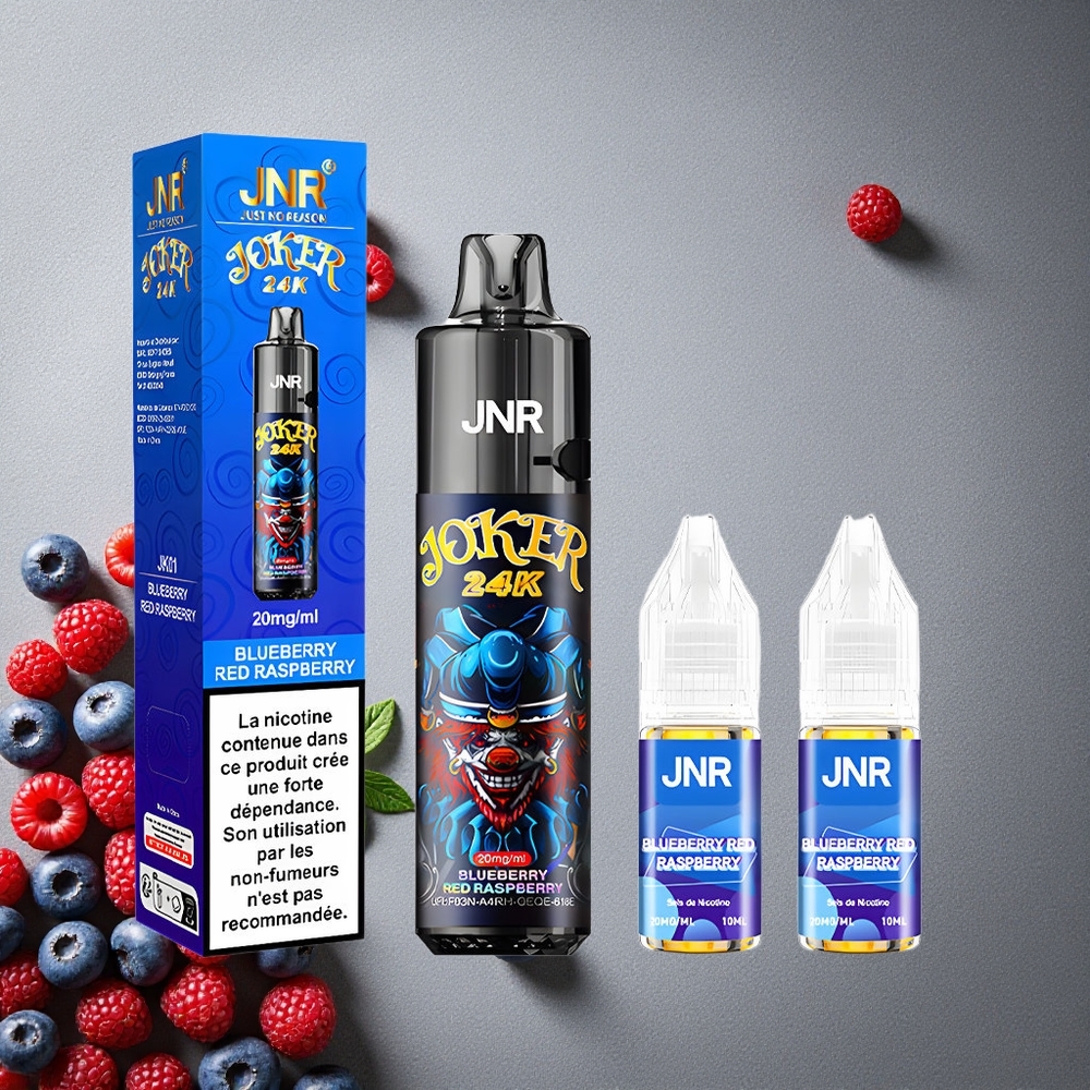 JNR Joker 24K Puffs Mustikka & Vadelma Finland wholesale 800mAh Akku