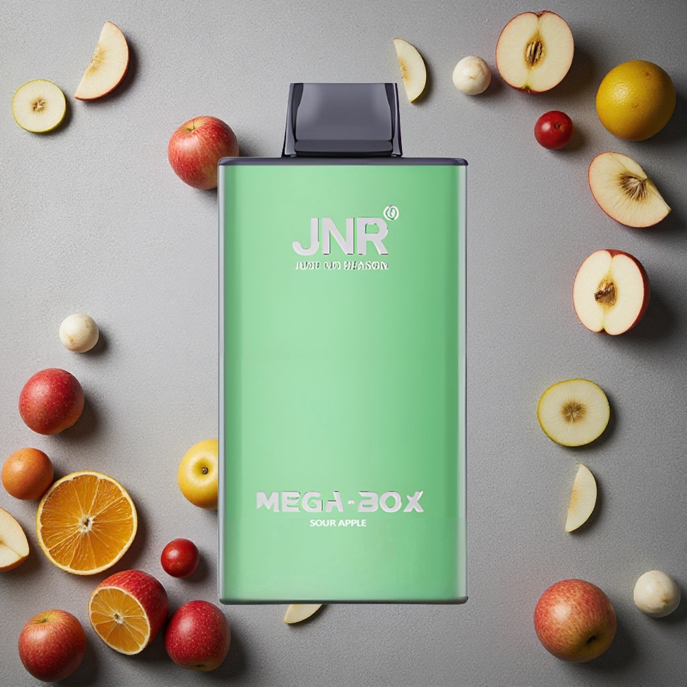 JNR Mega Box 25000 Puffs Kertakäyttöinen Vape Kirjavilla Omena Finland wholesale 30ml Nestemäärä