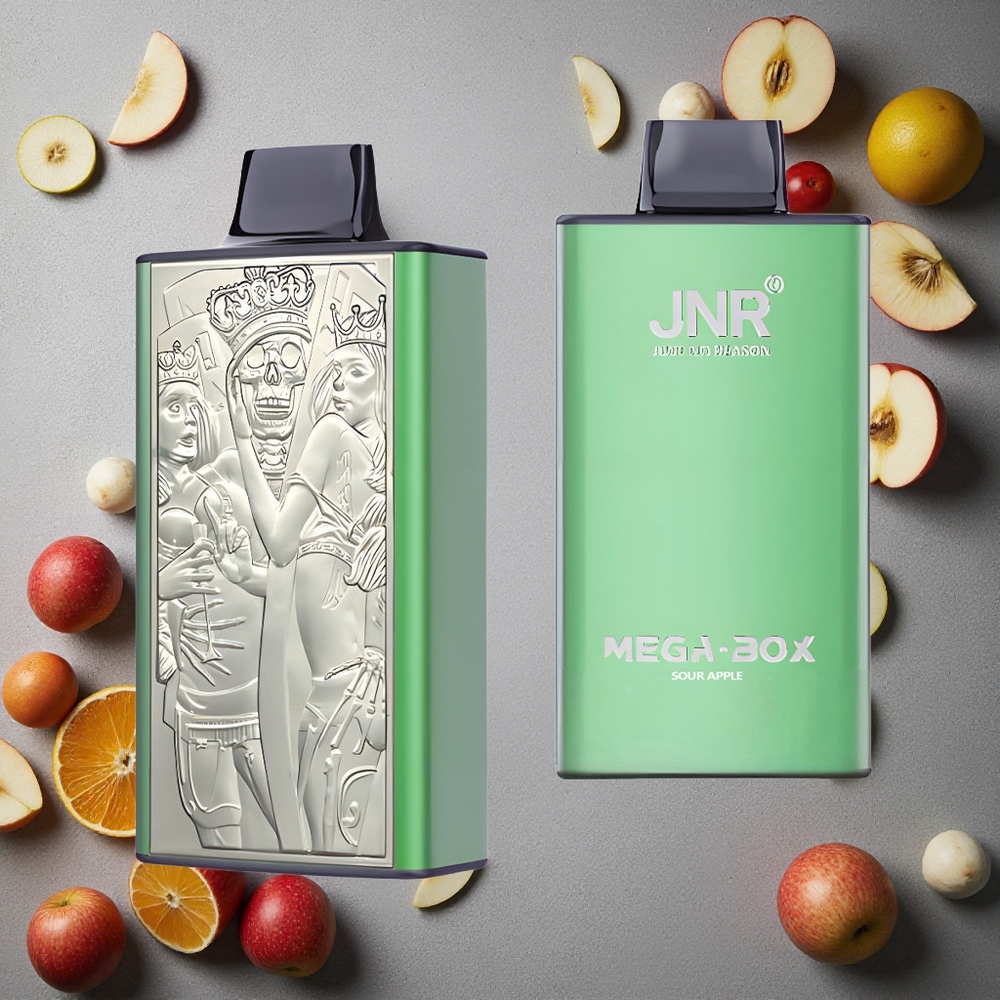 JNR Mega Box 25000 Puffs Kertakäyttöinen Vape Kirjavilla Omena Finland wholesale 30ml Nestemäärä
