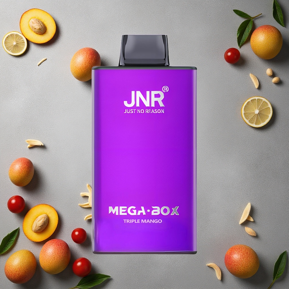 JNR Mega Box 25000 Puffs Kertakäyttöinen Vape Kolmois Mango Finland wholesale 30ml Nestemäis