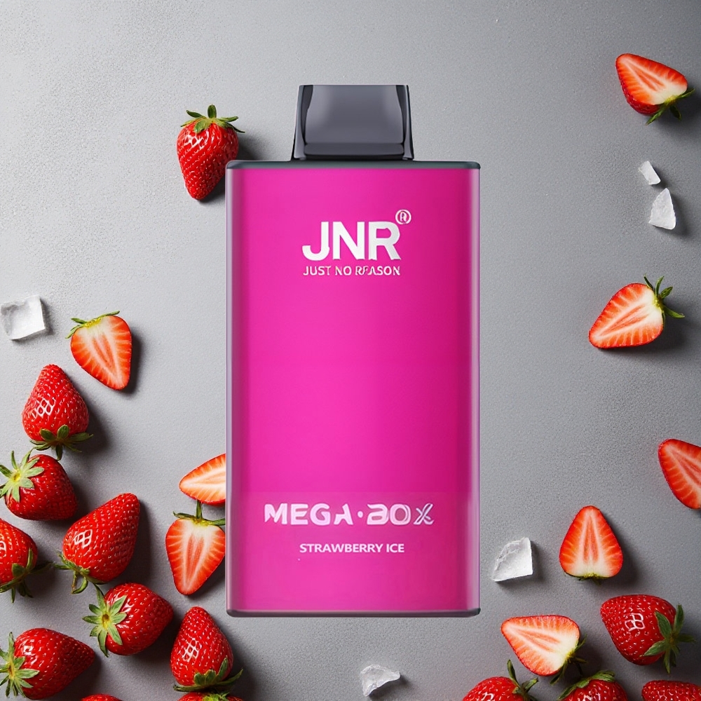 JNR Mega Box 25000 Puffs Kertakäyttöinen Vape Mansikka-Jää Finland wholesale 30ml Nestemäistä & 850mAh Akku