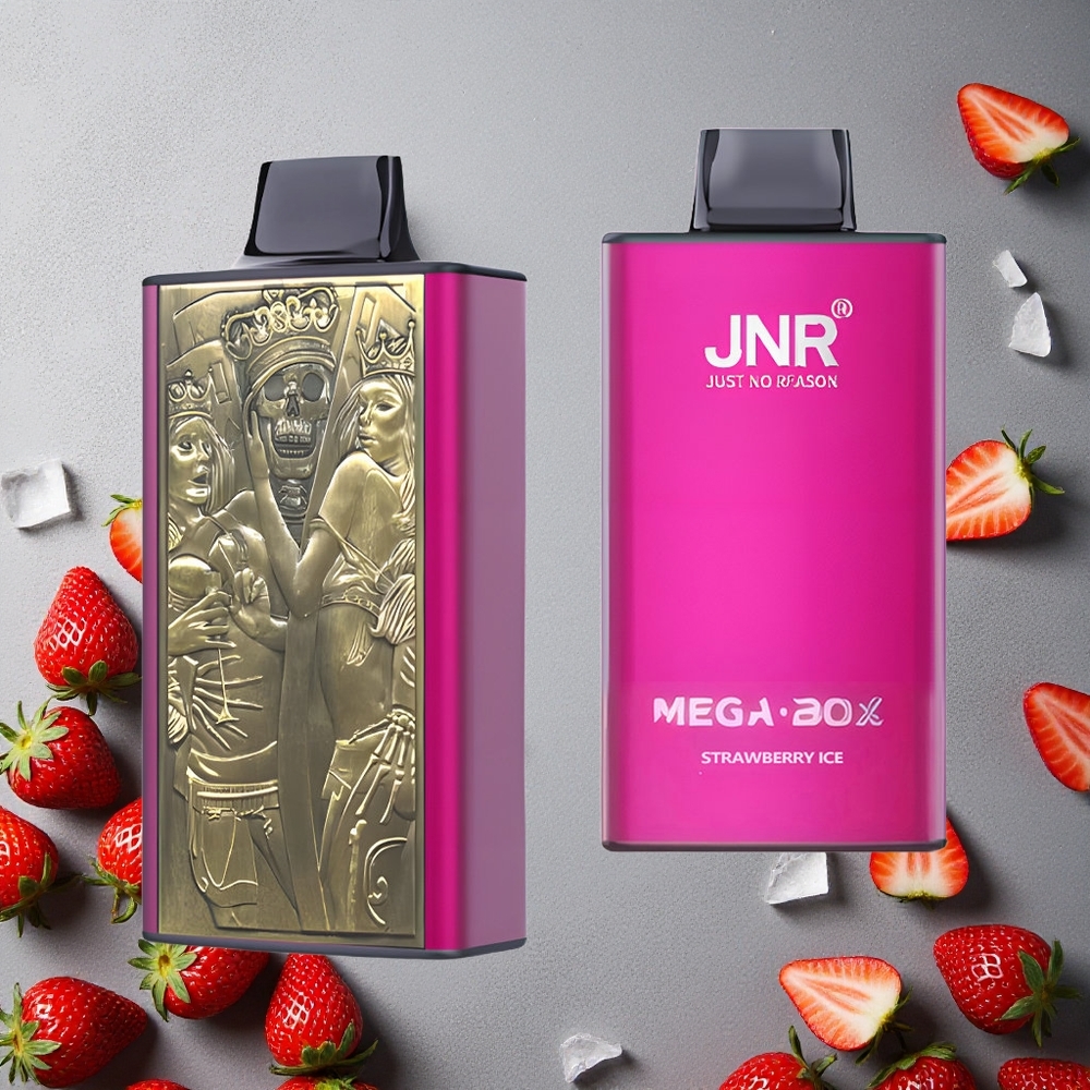 JNR Mega Box 25000 Puffs Kertakäyttöinen Vape Mansikka-Jää Finland wholesale 30ml Nestemäistä & 850mAh Akku