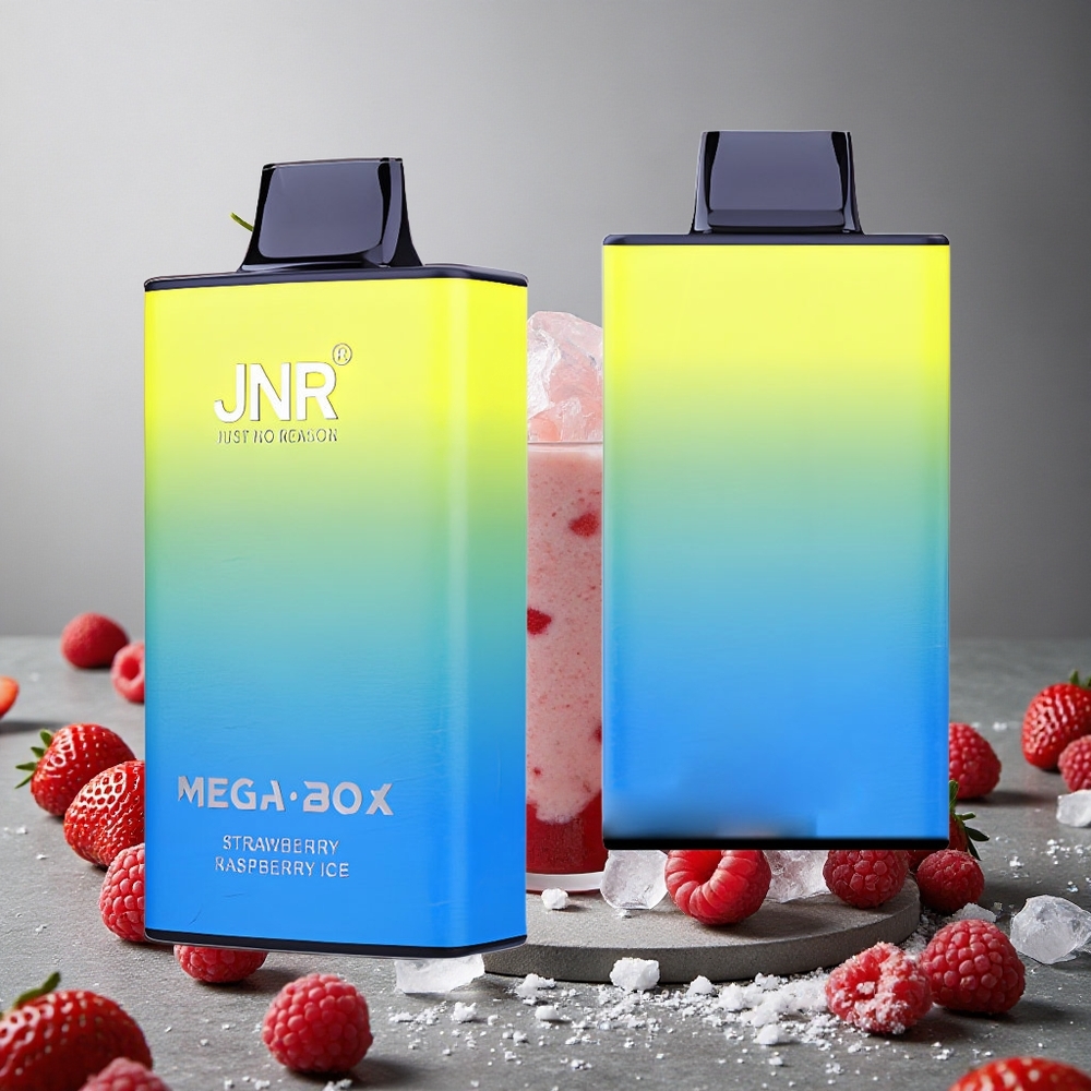 JNR Mega Box 25000 Puffs Kertakäyttöinen Vape Mansikka-Vadelma-Jää Finland wholesale 30ml nestemäistä 850mAh