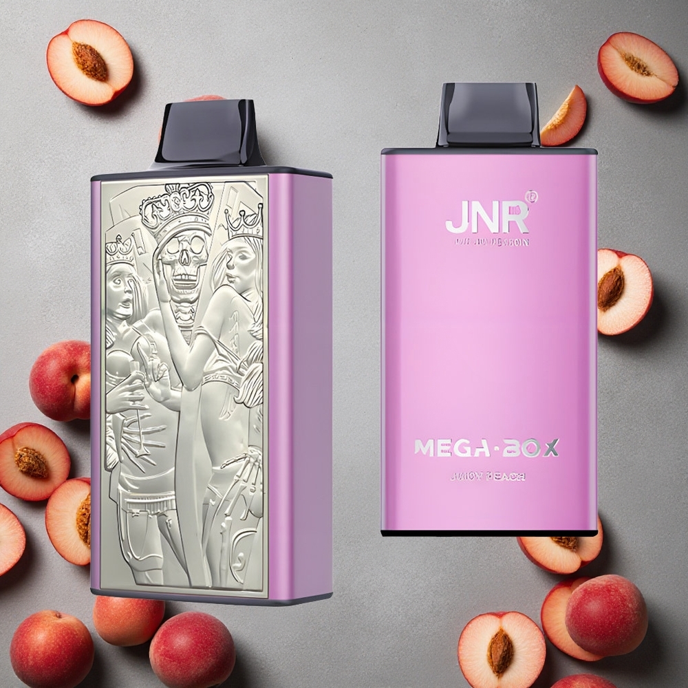JNR Mega Box 25000 Puffs Kertakäyttöinen Vape Mehevä Persikka Finland wholesale 30ml Nestemäistä & 850mAh Akku