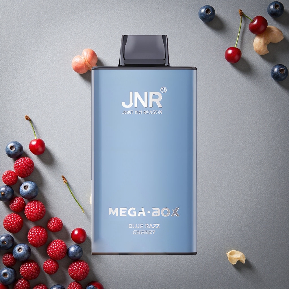 JNR Mega Box 25000 Puffs Kertakäyttöinen Vape Sininen Vadelma-Kirsikka Finland wholesale 30ml nestemäärä