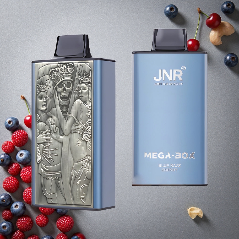 JNR Mega Box 25000 Puffs Kertakäyttöinen Vape Sininen Vadelma-Kirsikka Finland wholesale 30ml nestemäärä
