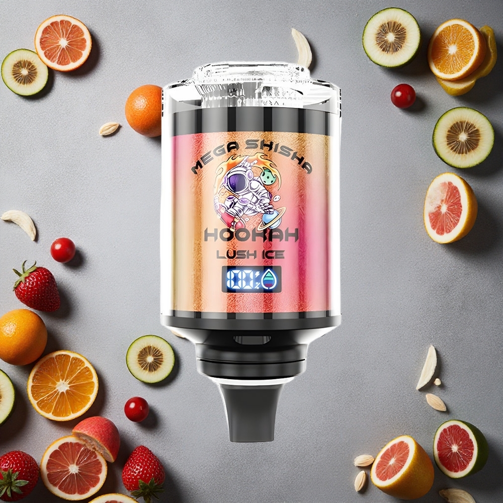 JNR Mega Shisha Hookah 100K Lush Ice Finland wholesale 60ml nestemäistä täyttökapasiteettia 2200mAh akku